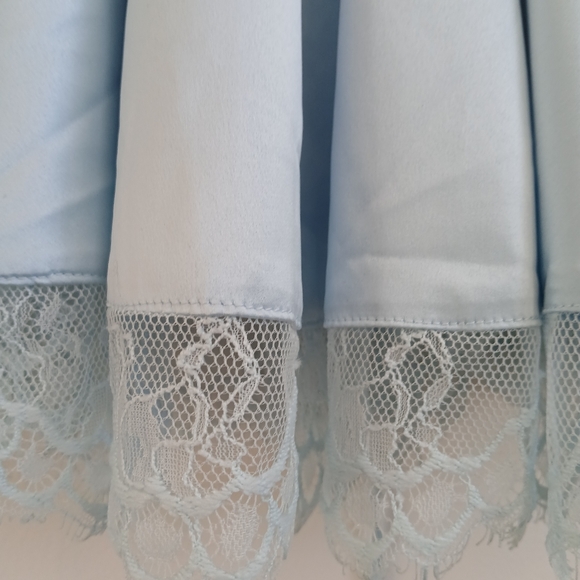 😇NWT -Marthea- Lace - Square Neck - Baby Blue Mini Dress-Size small🩵 - Picture 8 of 12